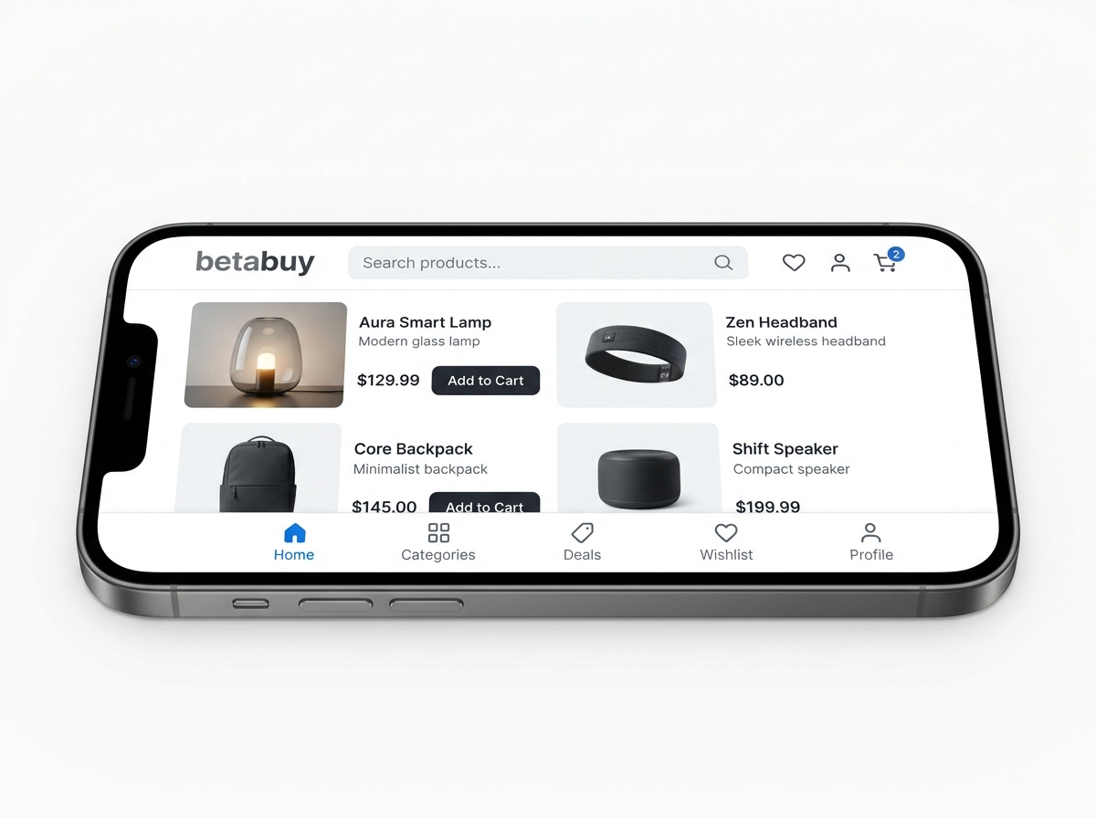 Betabuy App Mockup