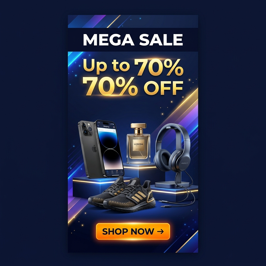 Mega Sale Sidebar Banner
